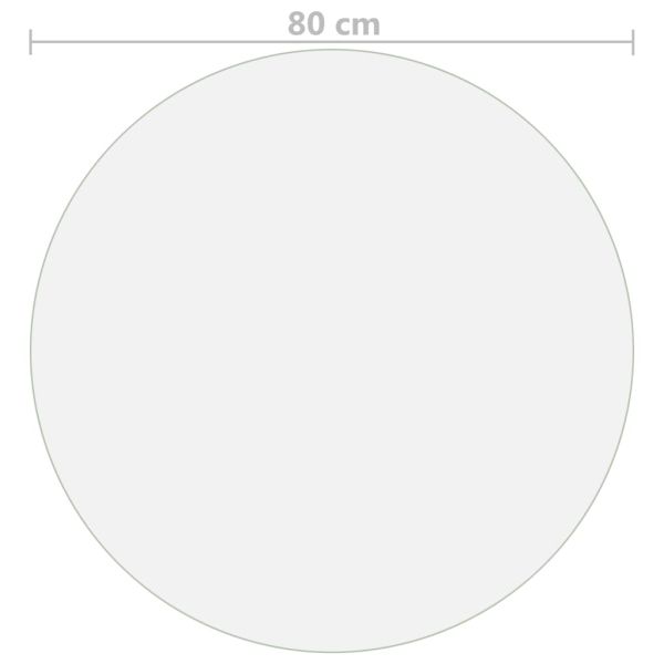 Протектор за маса, прозрачен, Ø 80 см, 2 мм, PVC