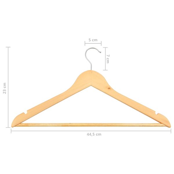 50 бр Комплект закачалки за дрехи антиплъзгащи твърдо дърво