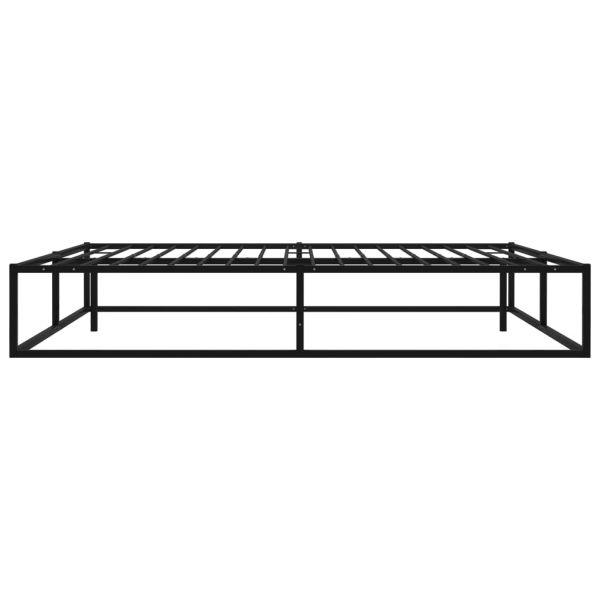 Рамка за легло, черна, метал, 140x200 cм
