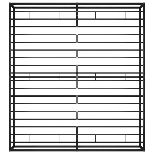 Рамка за легло, черна, метал, 140x200 cм