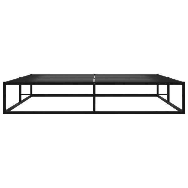 Рамка за легло, черна, метал, 200x200 cм