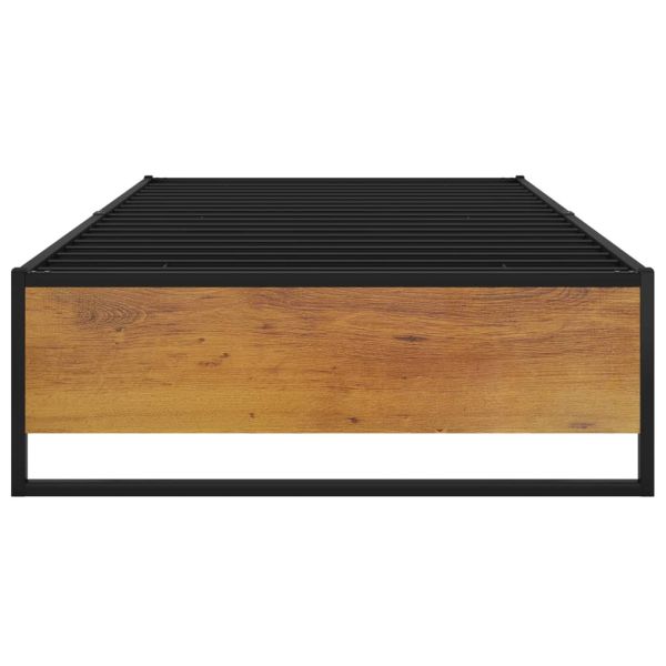 Рамка за легло, черна, метал, 100x200 cм