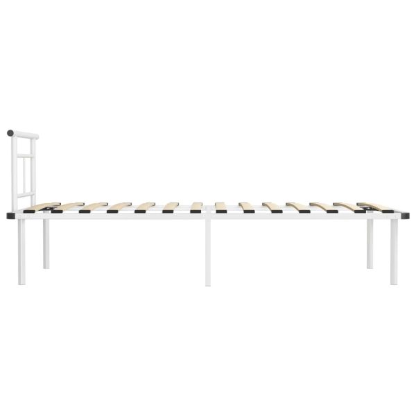 Рамка за легло, бяла, метал, 90x200 см