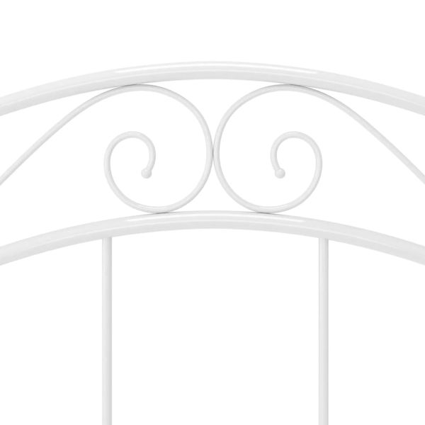 Рамка за легло, бяла, метал, 90x200 см