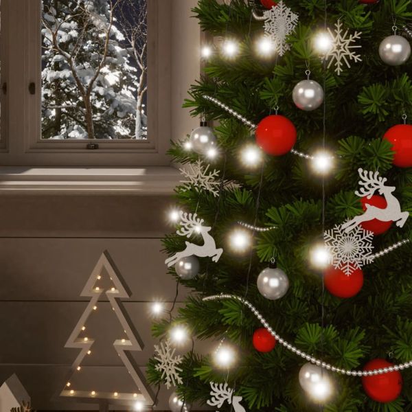 Соларни лампички 5 бр 5х200 LED студено бяло за закрито/открито