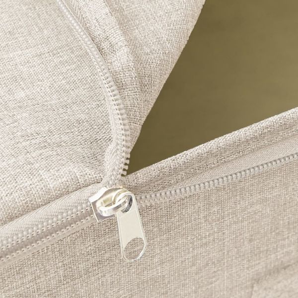 Кутии за съхранение, 2 бр, текстил, 43x34x23 см, кремави