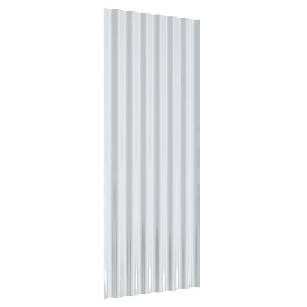 Покривни панели 12 бр поцинкована стомана сиви 100х36 см