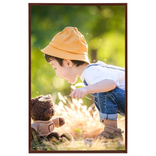 Фоторамки за колаж 3 бр за стена/маса бронзови 70x90 см МДФ