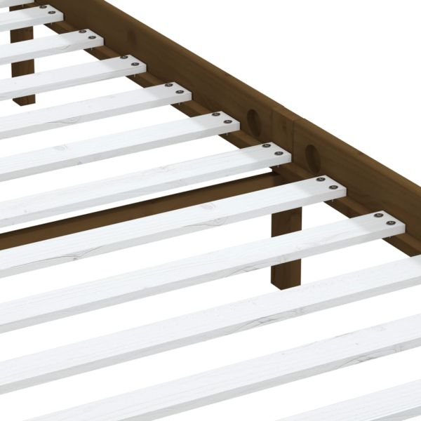 Рамка за легло, меденокафява, бор масив, 200x200 см