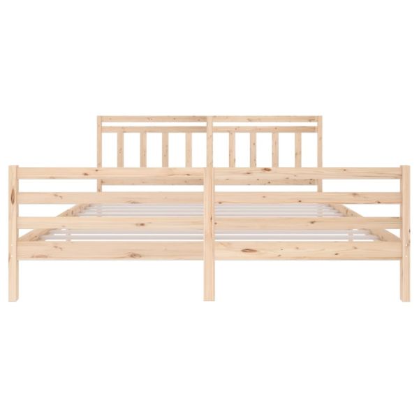 Рамка за легло, дърво масив, 200x200 см