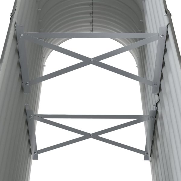 Градинска повдигната леха поцинкована стомана сиво