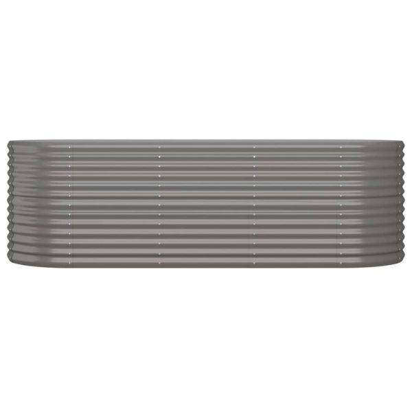 Градинска повдигната леха поцинкована стомана сиво