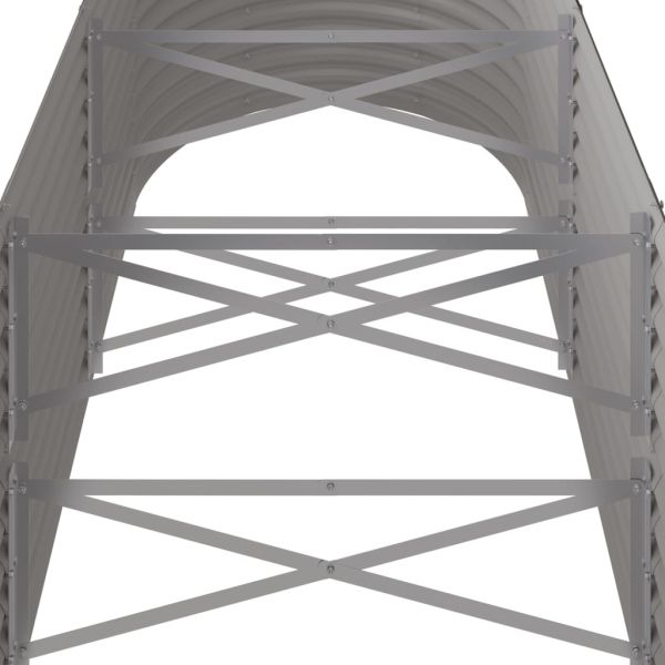 Градинска повдигната леха поцинкована стомана сиво