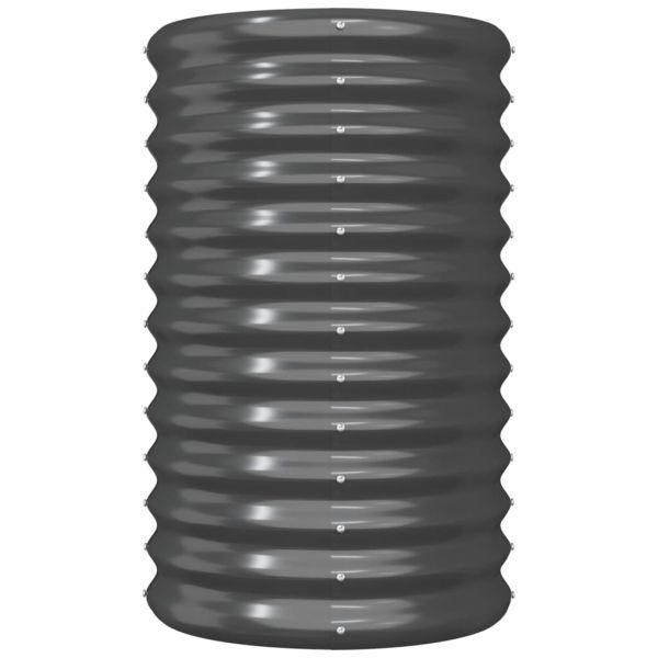 Градински плантер поцинкована стомана 40x40x68см антрацит