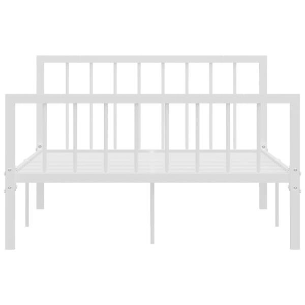 Рамка за легло, бяла, метал, 120x200 cм