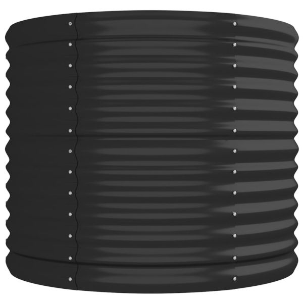 Градинска повдигната леха поцинкована стомана антрацит