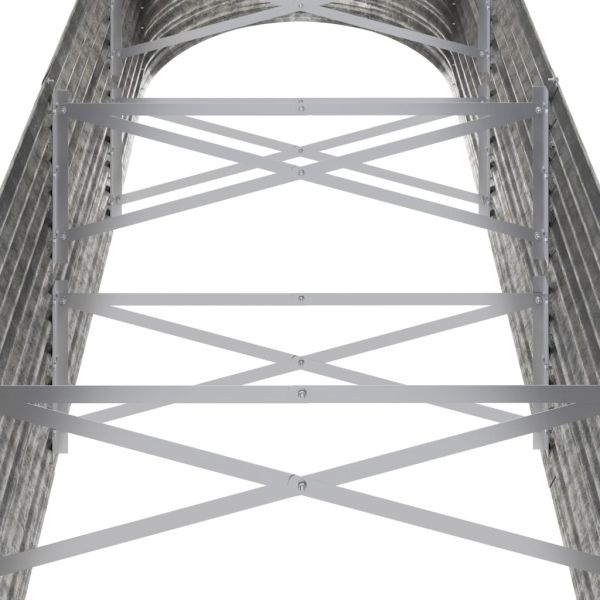 Градинска повдигната леха поцинкована стомана сребрист