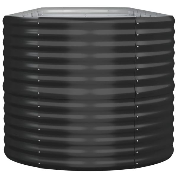 Градинска повдигната леха поцинкована стомана антрацит