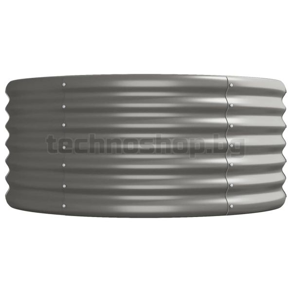 Градинска повдигната леха поцинкована стомана сиво