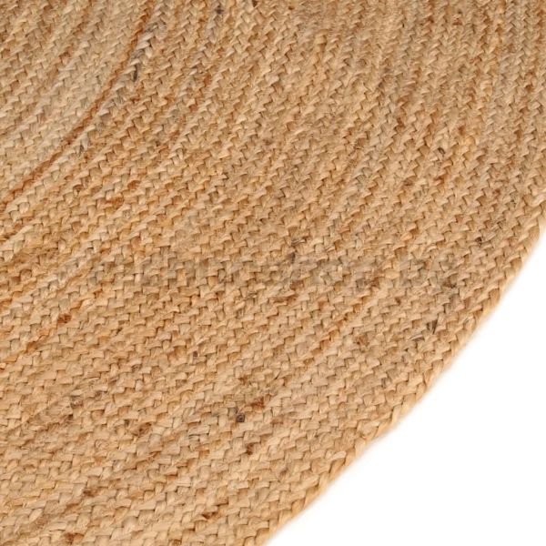 Плетен килим, юта, 210 см, кръгъл