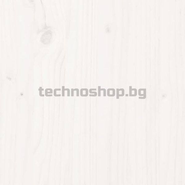 Рамка за легло с чекмеджета, бяла, 200x200 см