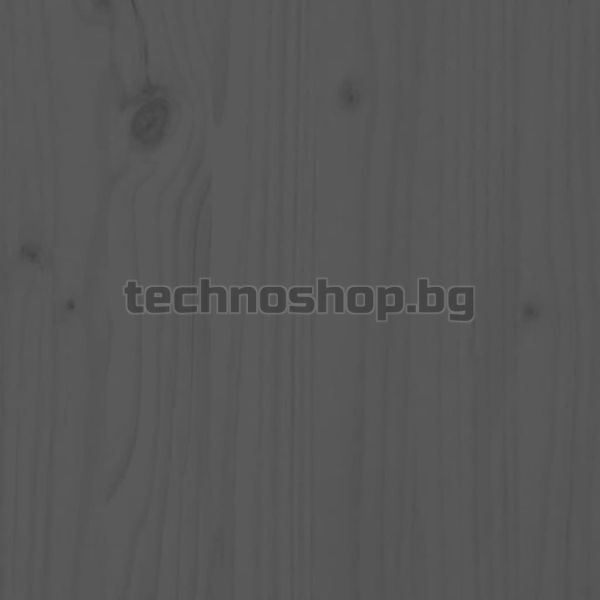 Рамка за легло, сива, бор масив, 200х200 см