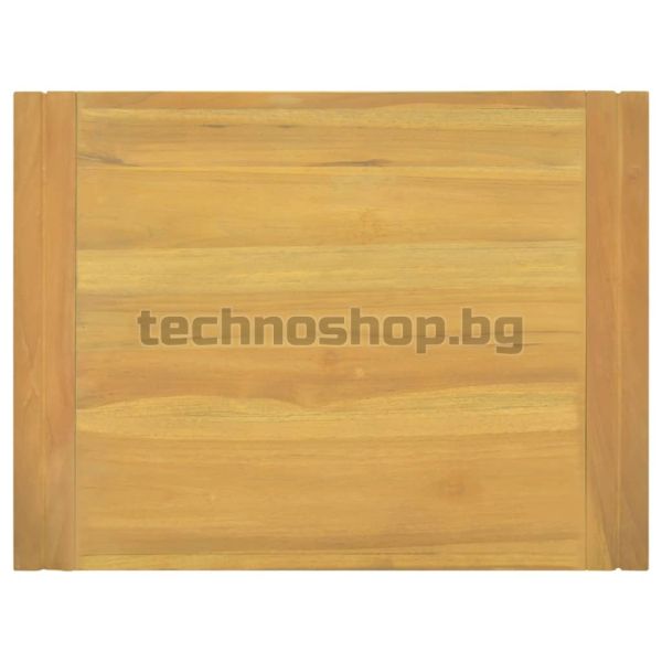 Стенен шкаф за баня, 60x45x35 см, тиково дърво масив