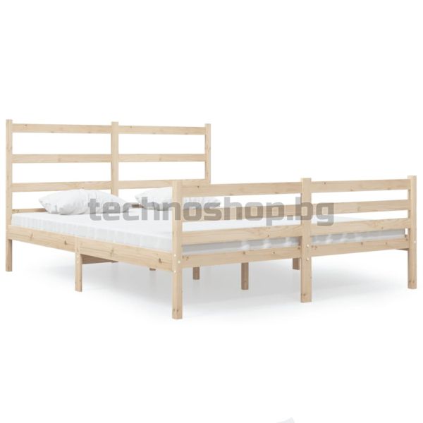 Рамка за легло, масивно дърво бор, 120x190 см, Small Double