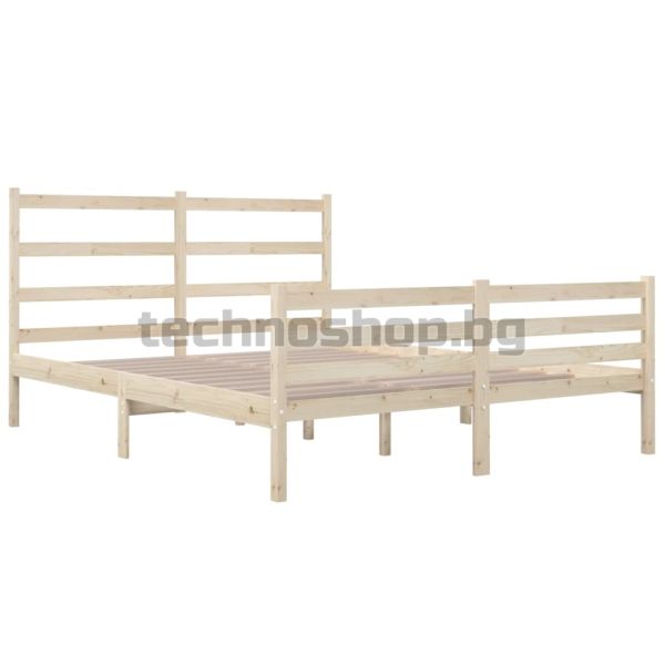 Рамка за легло, масивно дърво бор, 120x190 см, Small Double