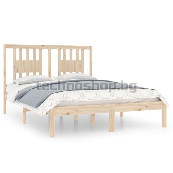 Рамка за легло, дърво масив, 120x190 см, Small Double
