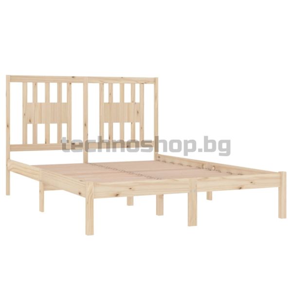 Рамка за легло, дърво масив, 120x190 см, Small Double