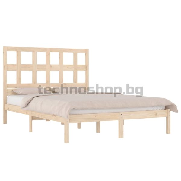 Рамка за легло без матрак, 120x190 см, масивна чамова дървесина
