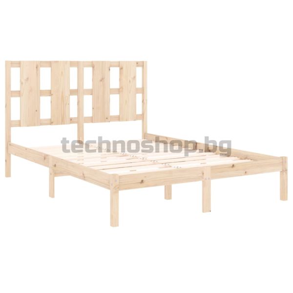 Рамка за легло, дърво масив, 120x190 см, Small Double
