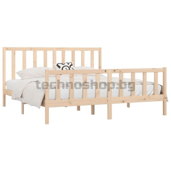 Рамка за легло, дърво масив, 200x200 см