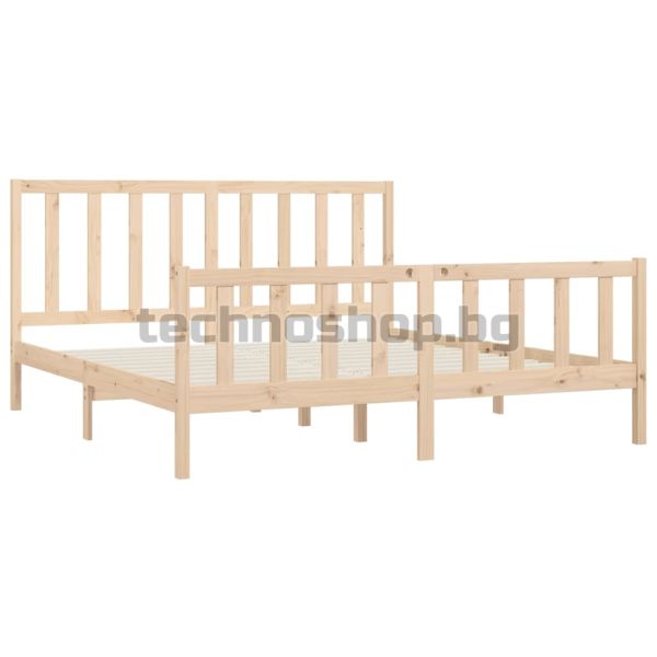 Рамка за легло, дърво масив, 200x200 см