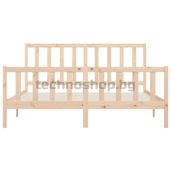 Рамка за легло, дърво масив, 200x200 см