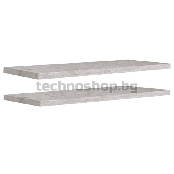 Окачени стенни рафтове 2 бр бетонно сиви 90x23,5x3,8 см МДФ
