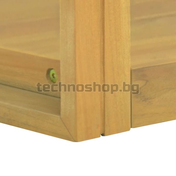 Стенен шкаф за баня, 45x45x35 см, тиково дърво масив