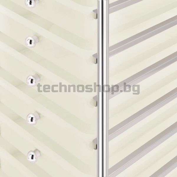 Мобилна количка за съхранение с 10 чекмеджета бяла пластмаса