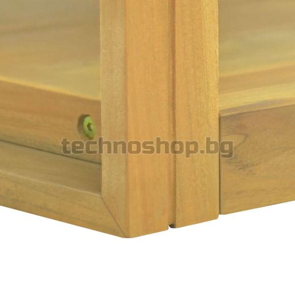 Стенен шкаф за баня, 90x45x35 см, тиково дърво масив