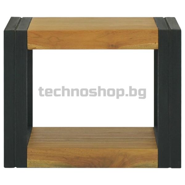 Стенен шкаф за баня, 45x45x35 см, тиково дърво масив