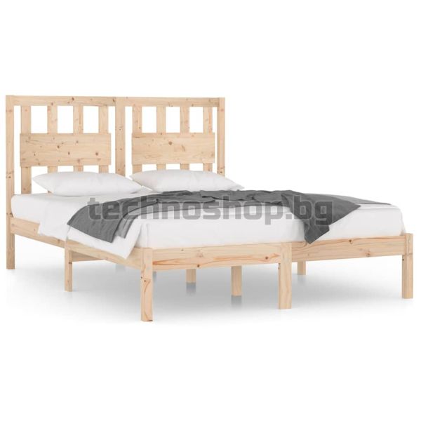 Рамка за легло, масивно дърво бор, 120x190 см, Small Double