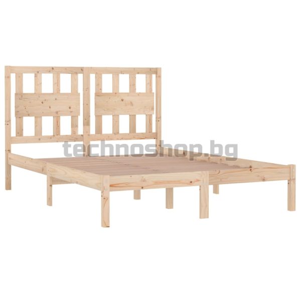 Рамка за легло, масивно дърво бор, 120x190 см, Small Double