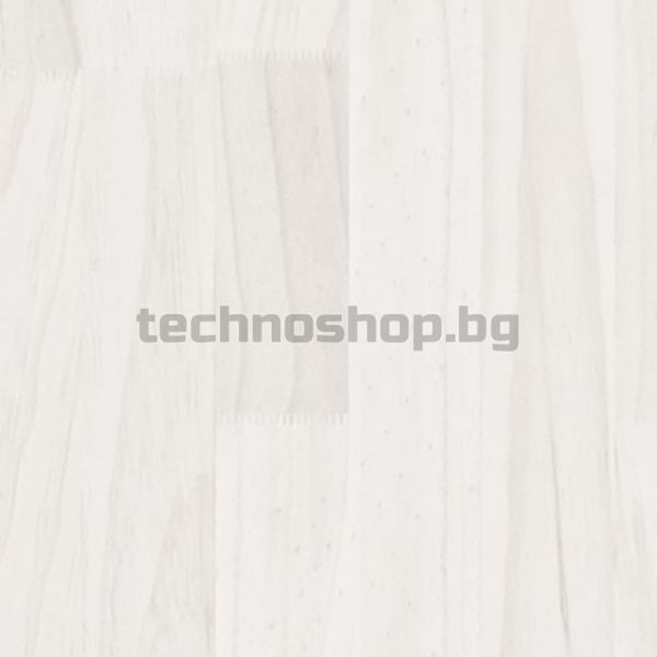 Рамка за легло, бяла, бор масив, 120x200 см