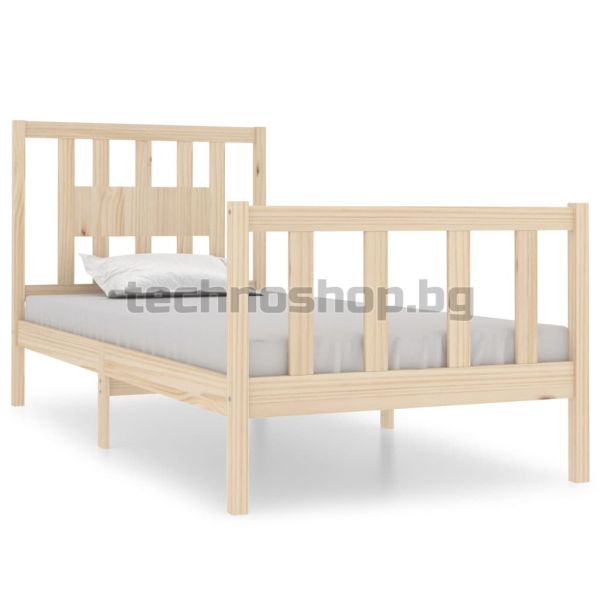 Рамка за легло, дърво масив, 90x190 см, Single