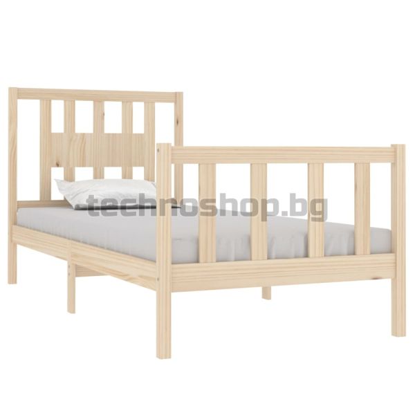 Рамка за легло, дърво масив, 90x190 см, Single