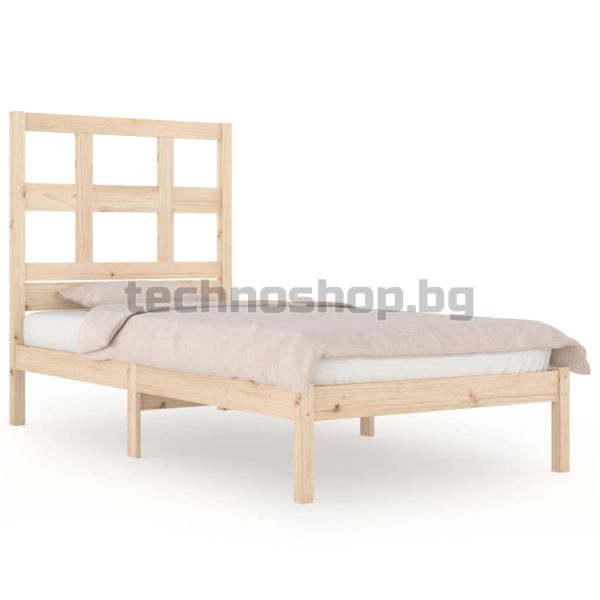 Рамка за легло без матрак, 90x200 см, масивна чамова дървесина