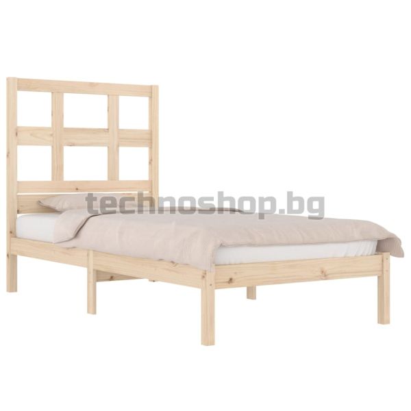 Рамка за легло без матрак, 90x200 см, масивна чамова дървесина