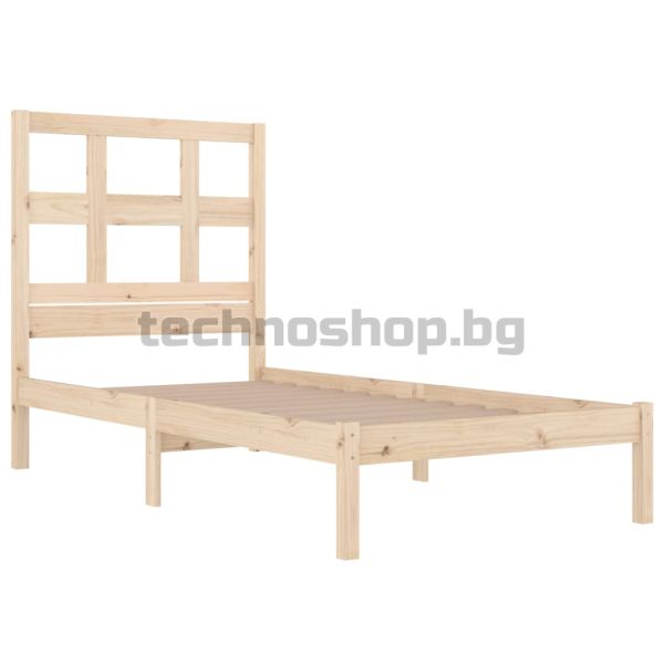 Рамка за легло без матрак, 90x200 см, масивна чамова дървесина
