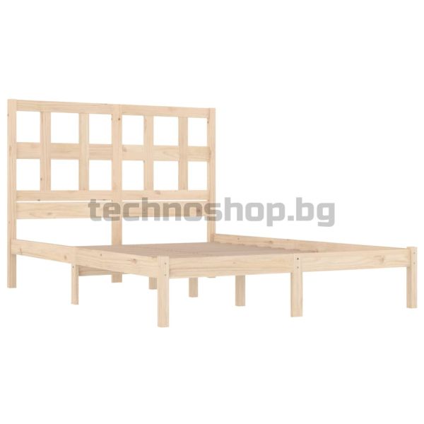Рамка за легло без матрак 200x200 см масивна чамова дървесина